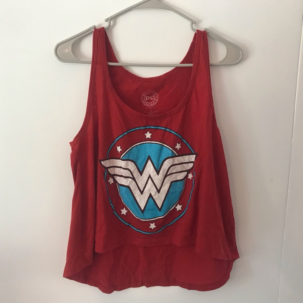 DC COMICS Wonder Woman High-Low Crop Tank Top